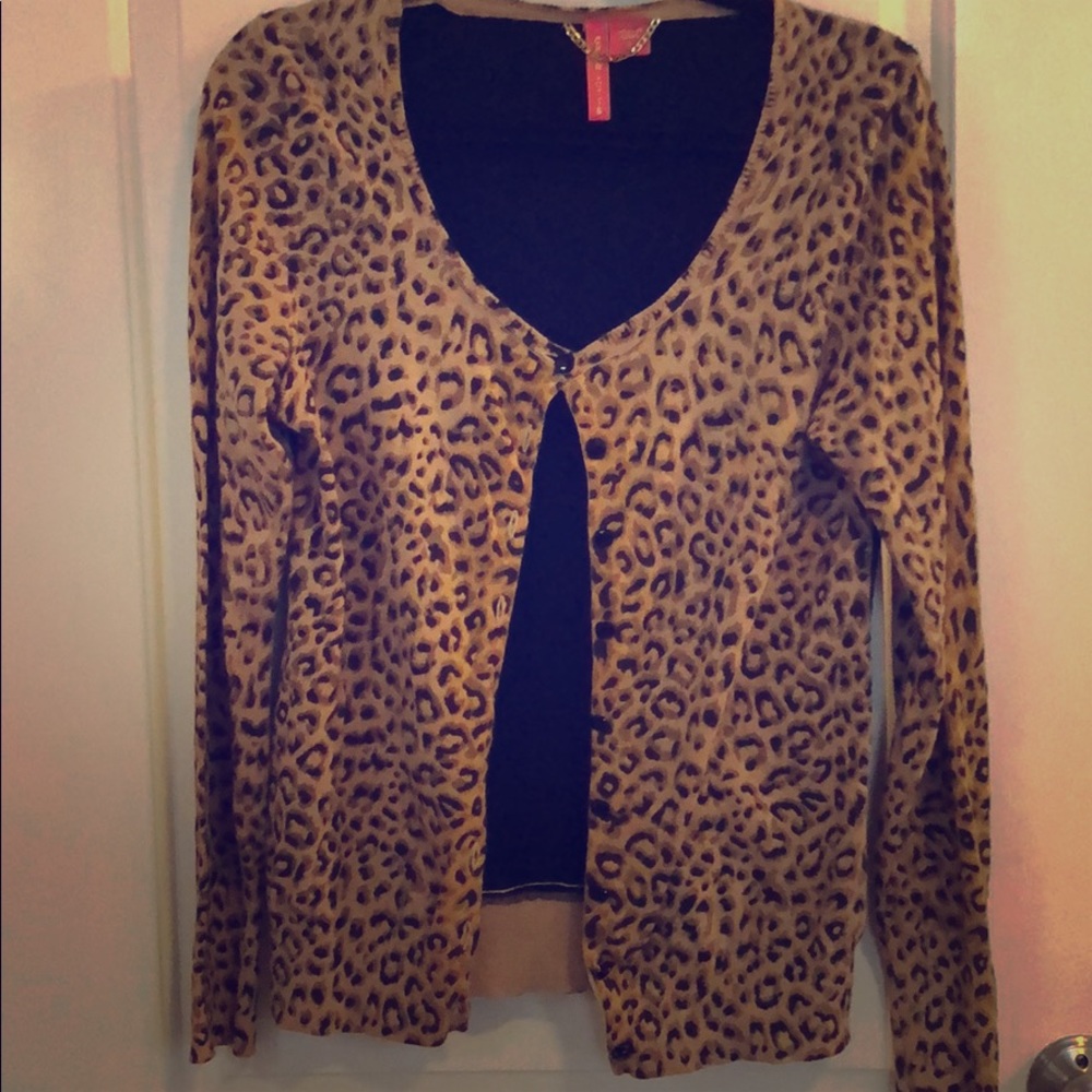 Leopard print cardigan